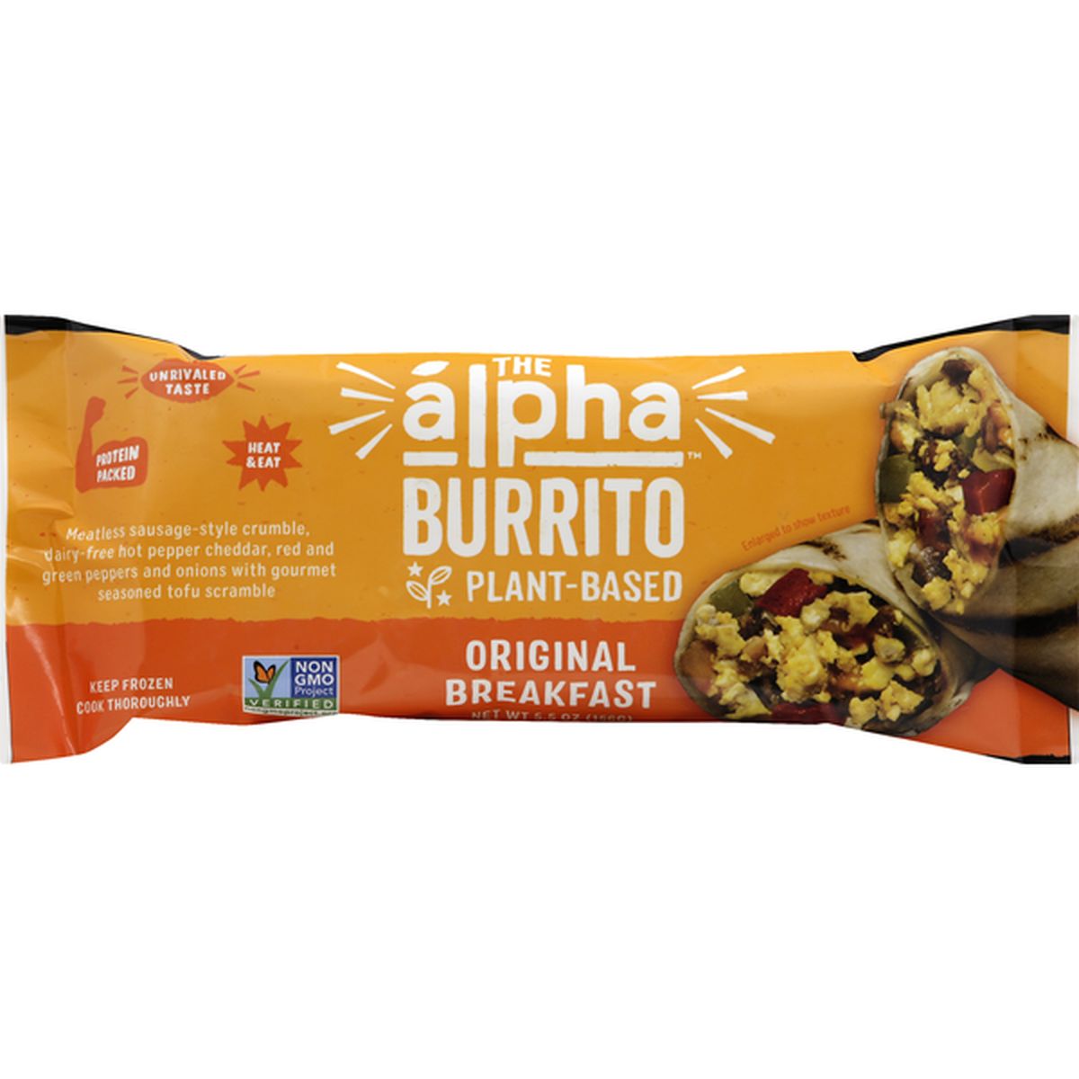 Calories in Alpha Foods Burrito, Original Breakfast