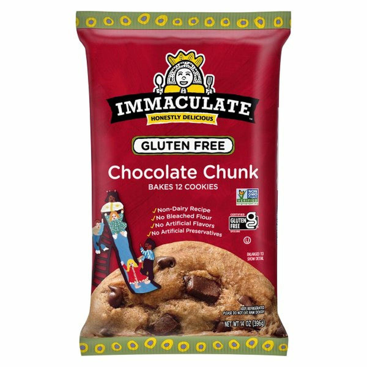 Calories in Immaculate Baking Cookie Dough, Gluten Free, Chocolate Chunk