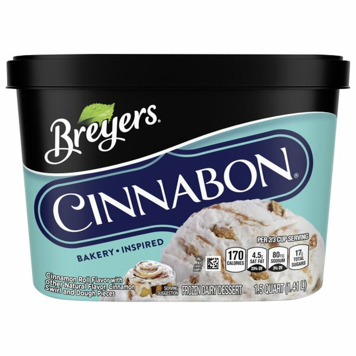 Calories in Breyers Cinnabon Frozen Dairy Dessert