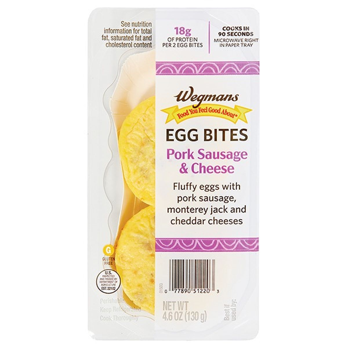 Calories in Wegmans Pork Sausage & Cheese Egg Bites