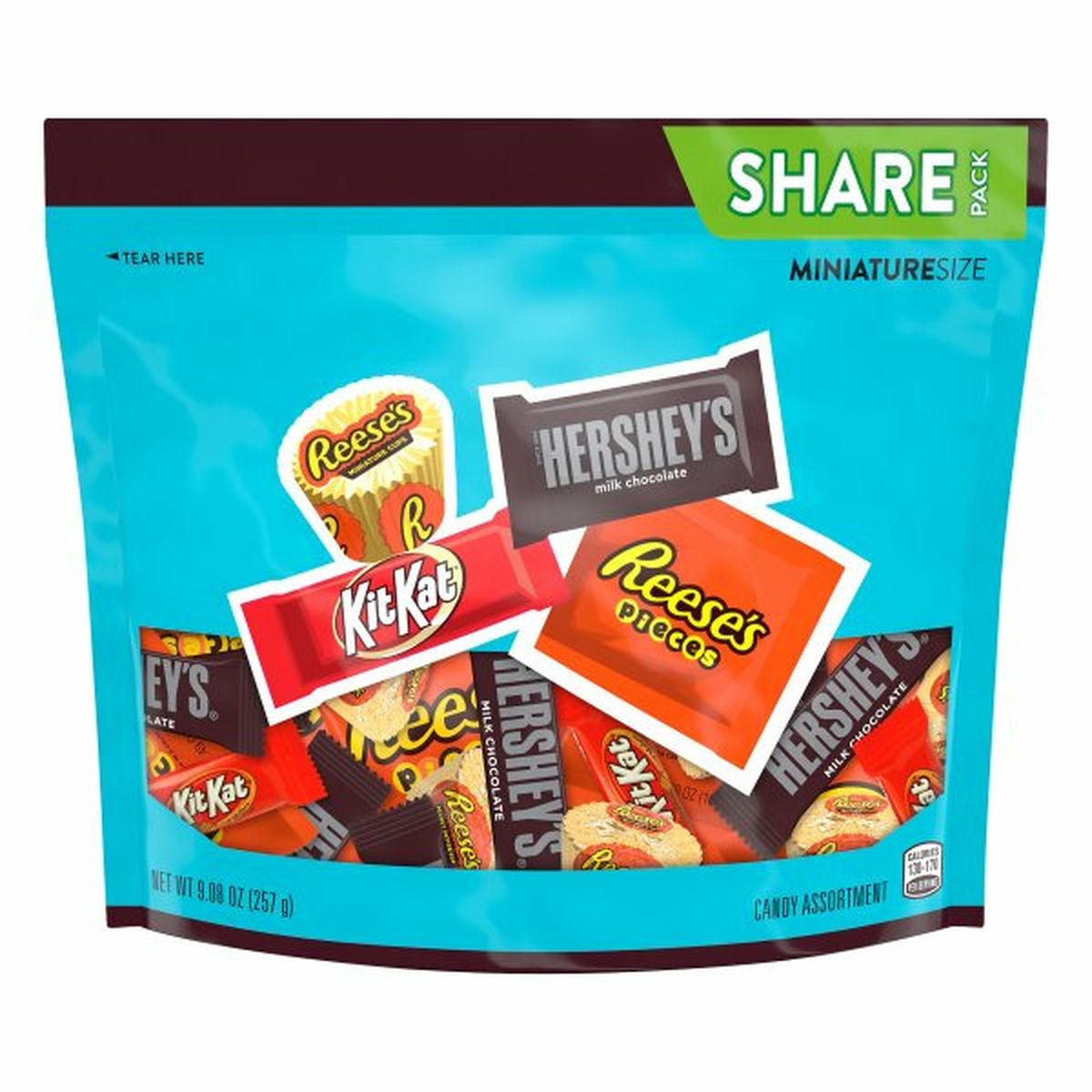 Calories in Hershey's Candy Assortment, Miniature Size, Share Pack