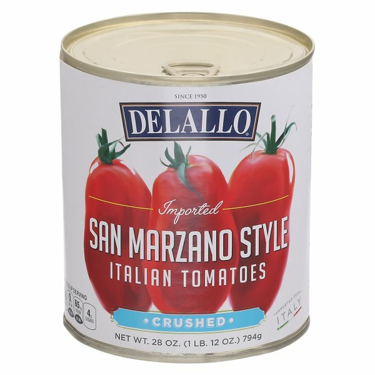 Calories in DeLallo Italian Tomatoes, San Marzano Style, Crushed