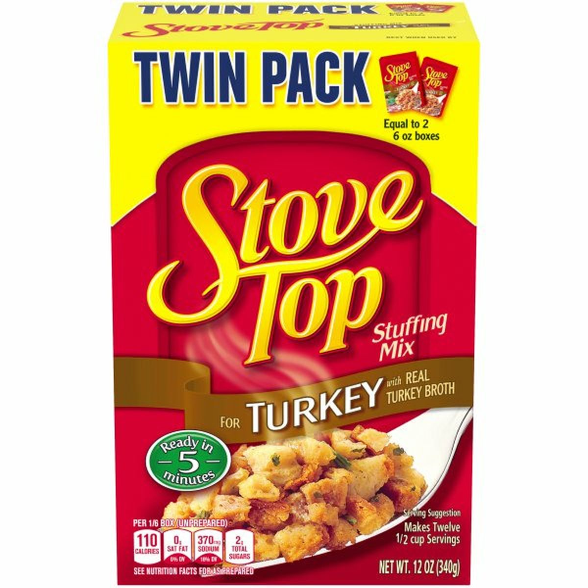 Calories in Kraft Stove Top Stuffing Mix for Turkey