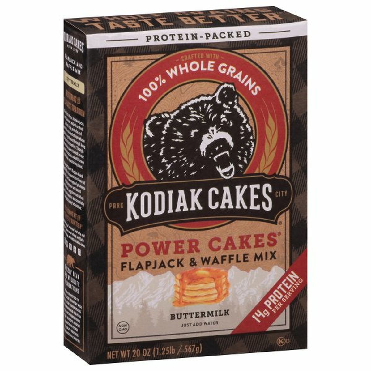 Calories in Kodiak Cakes Power Cakes Flapjack & Waffle Mix, Buttermilk