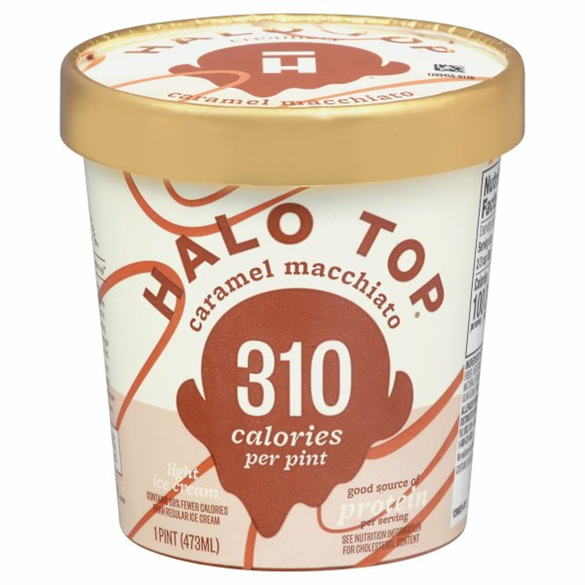 Calories in Halo Top Ice Cream, Light, Caramel Macchiato
