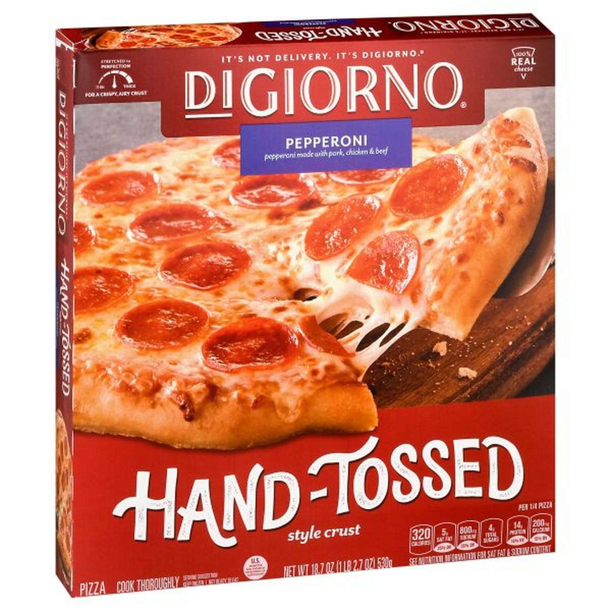 Calories in DiGiorno Pizza, Pepperoni, Hand-Tossed, Style Crust