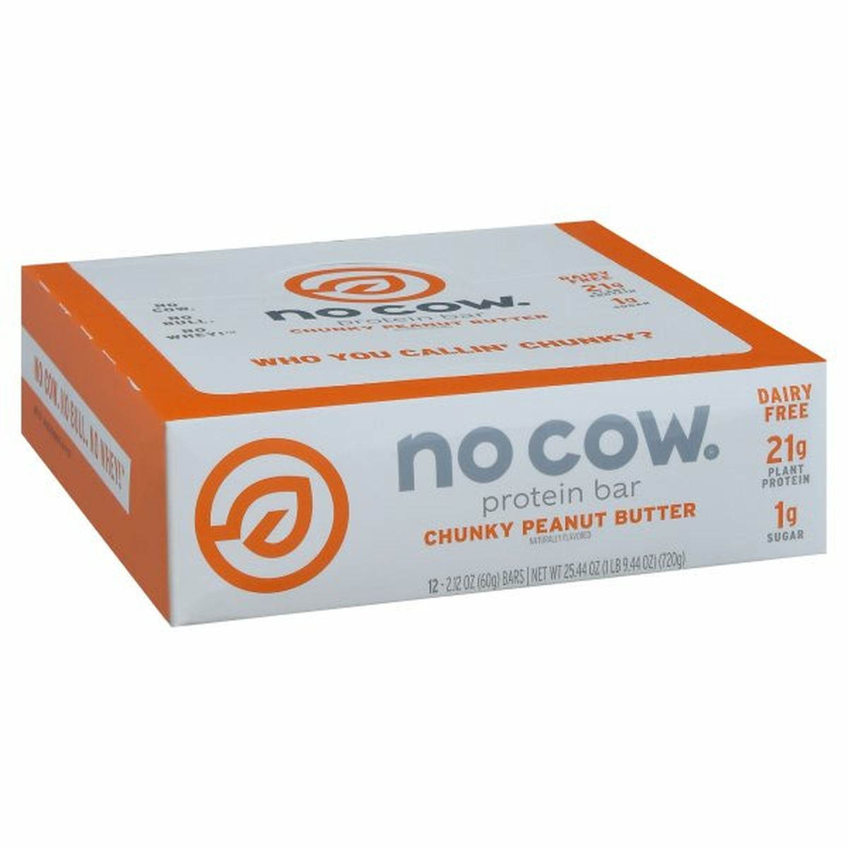 Calories in No Cow Protein Bar, Chunky Peanut Butter