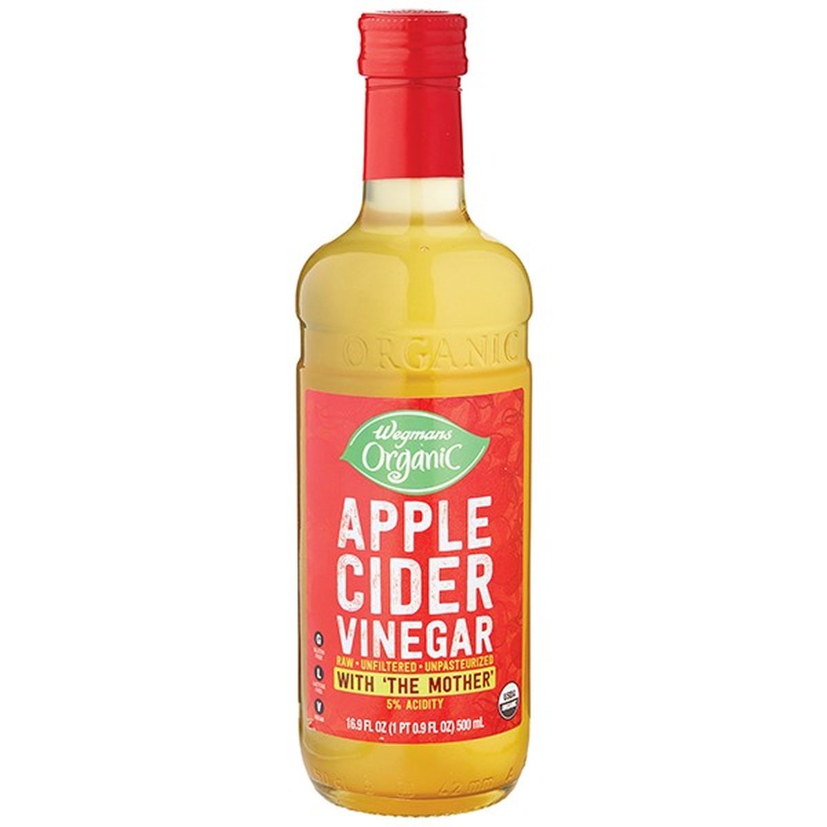 Calories in Wegmans Organic Apple Cider Vinegar with The Mother