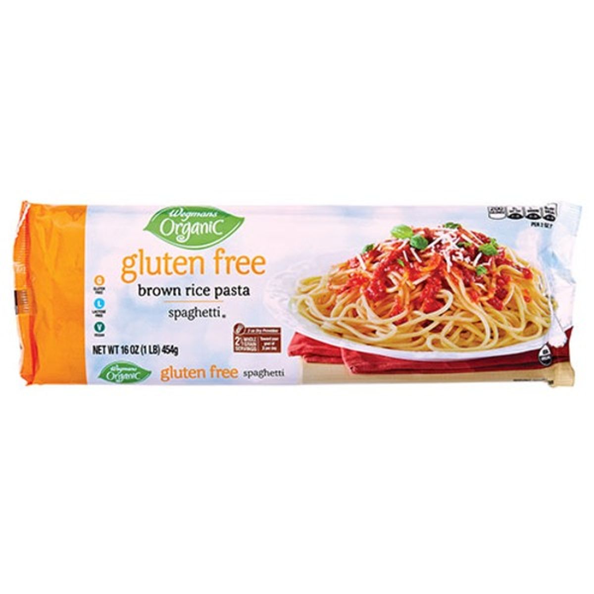 Calories in Wegmans Organic Gluten Free Brown Rice Spaghetti Pasta