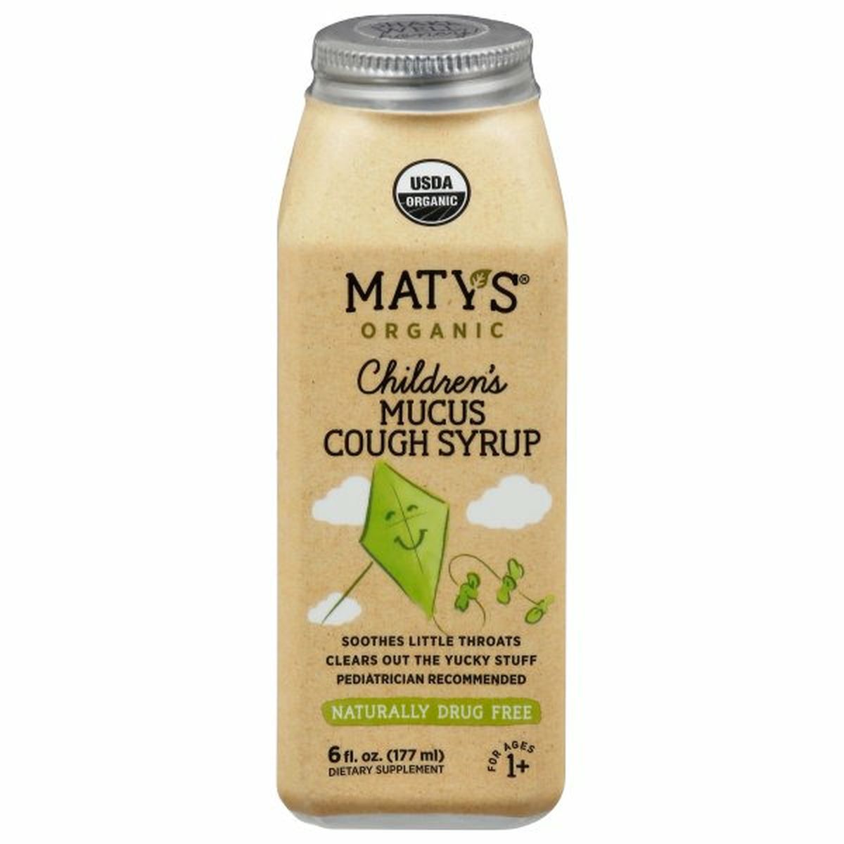 Calories in Maty's Mucus Cough Syrup, Organic, Children's