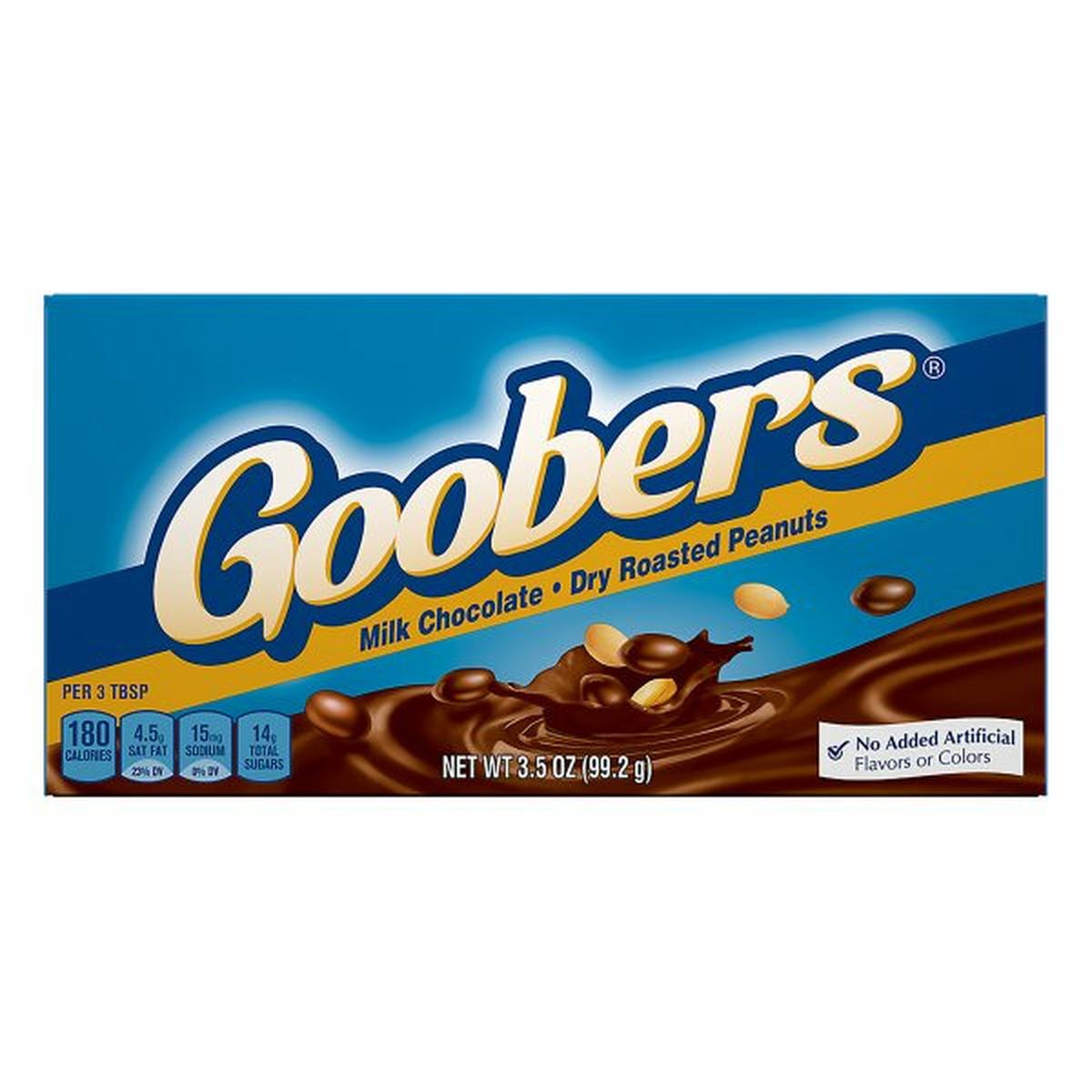 Calories in Goobers Dry Roasted Peanuts, Milk Chocolate