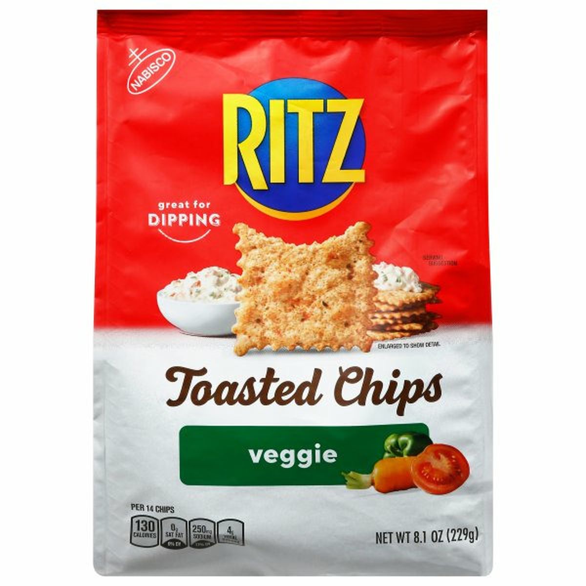 Calories in Ritz Toasted Chips, Veggie