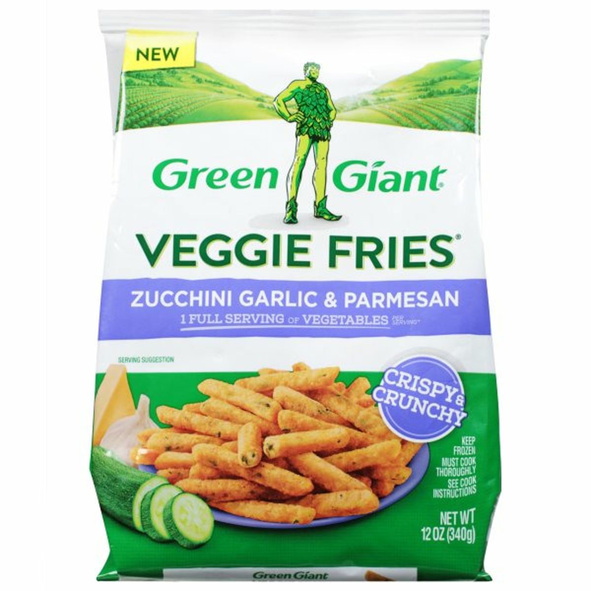 Calories in Green Giant Veggie Fries, Zucchini Garlic & Parmesan, Crispy & Crunchy