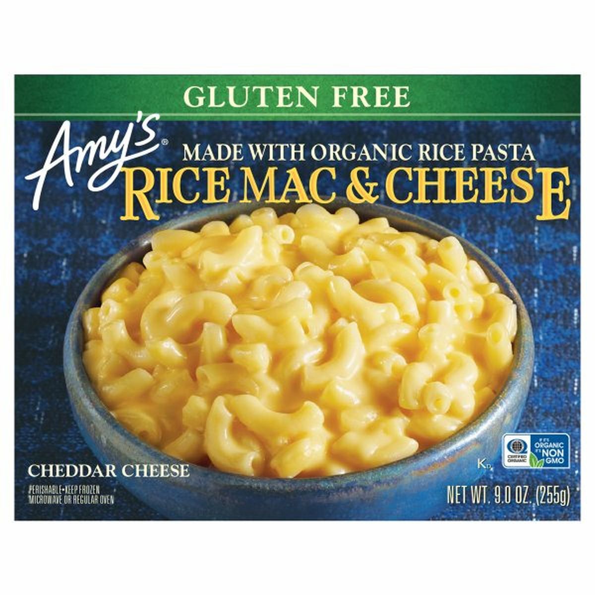Calories in Amy's Kitchen Rice Mac & Cheese, Cheddar Cheese, Gluten Free