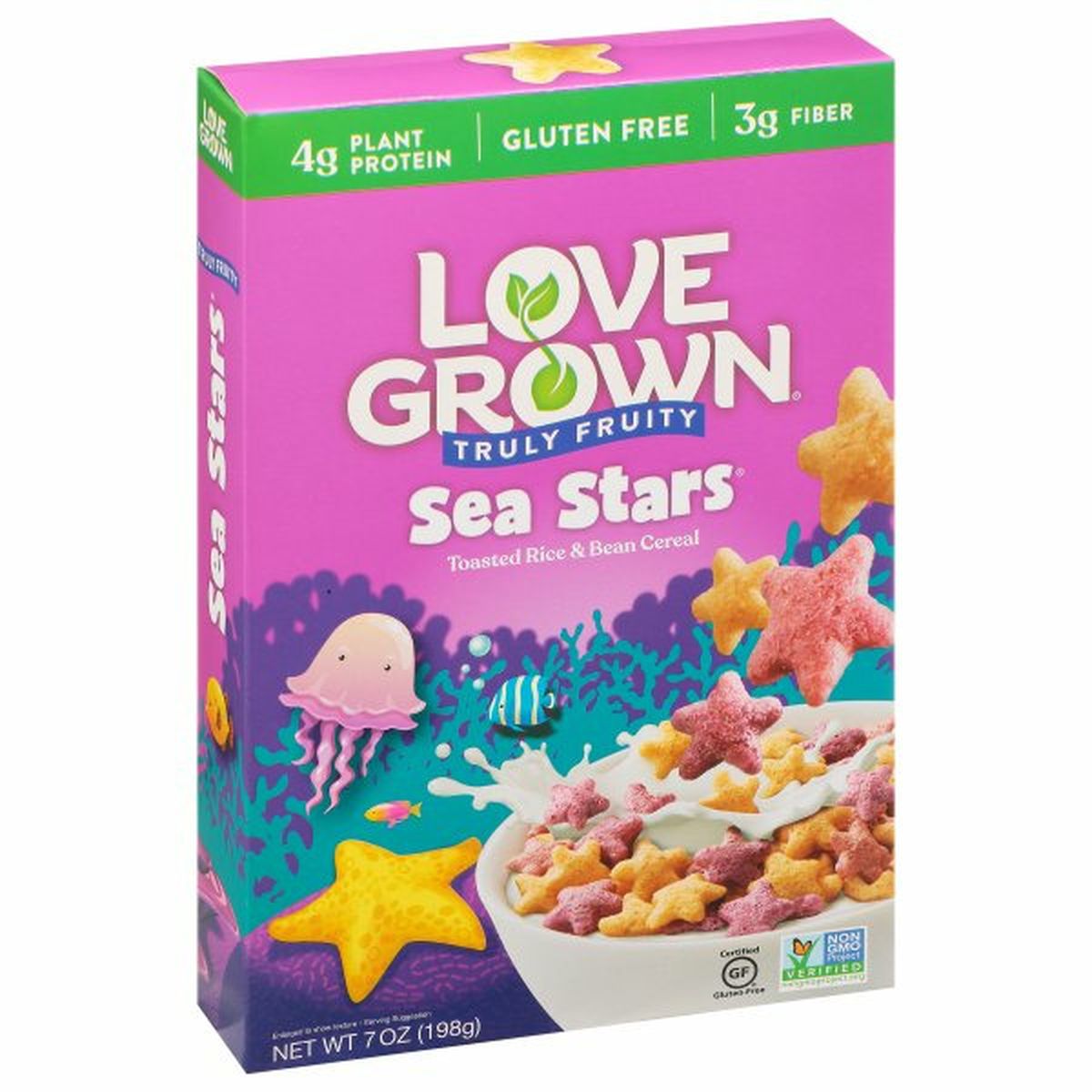 Calories in Love Grown Cereal, Truly Fruity, Sea Stars
