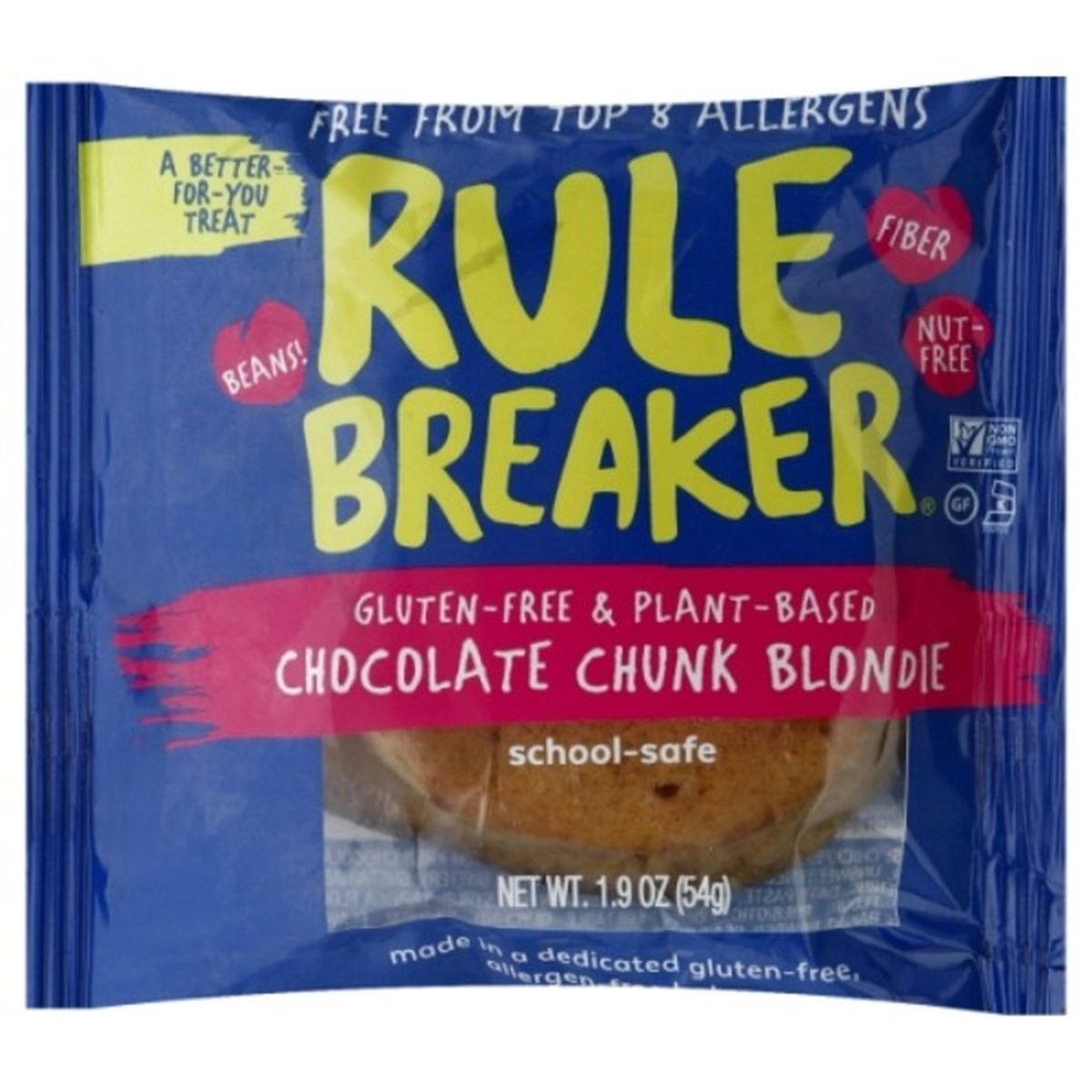 Calories in Rule Breaker Snacks Blondie, Chocolate Chunk