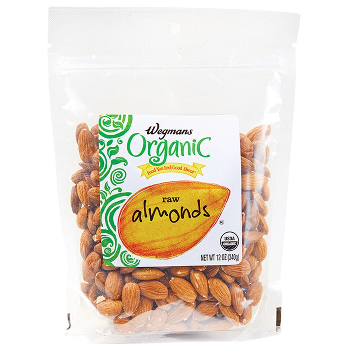 Calories in Wegmans Organic Raw Almonds