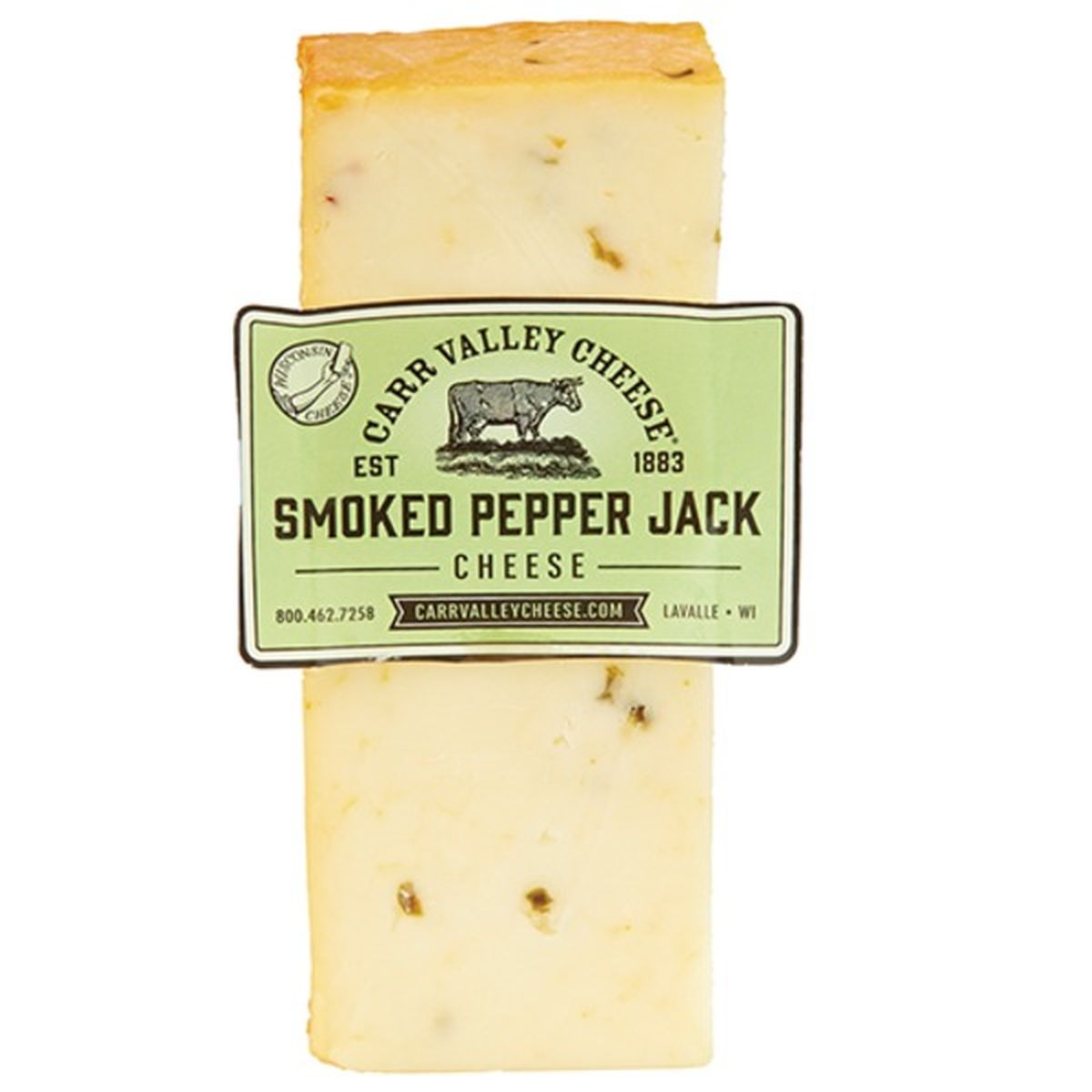 Calories in Carr Valley Cheese Smoked Pepper Jack Cheese