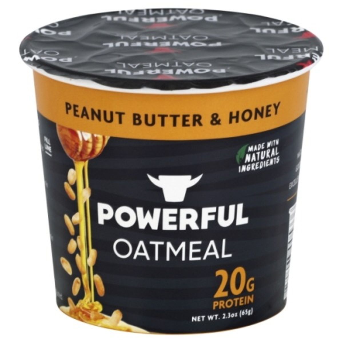 Calories in Powerful Nutrition Oatmeal, Peanut Butter & Honey