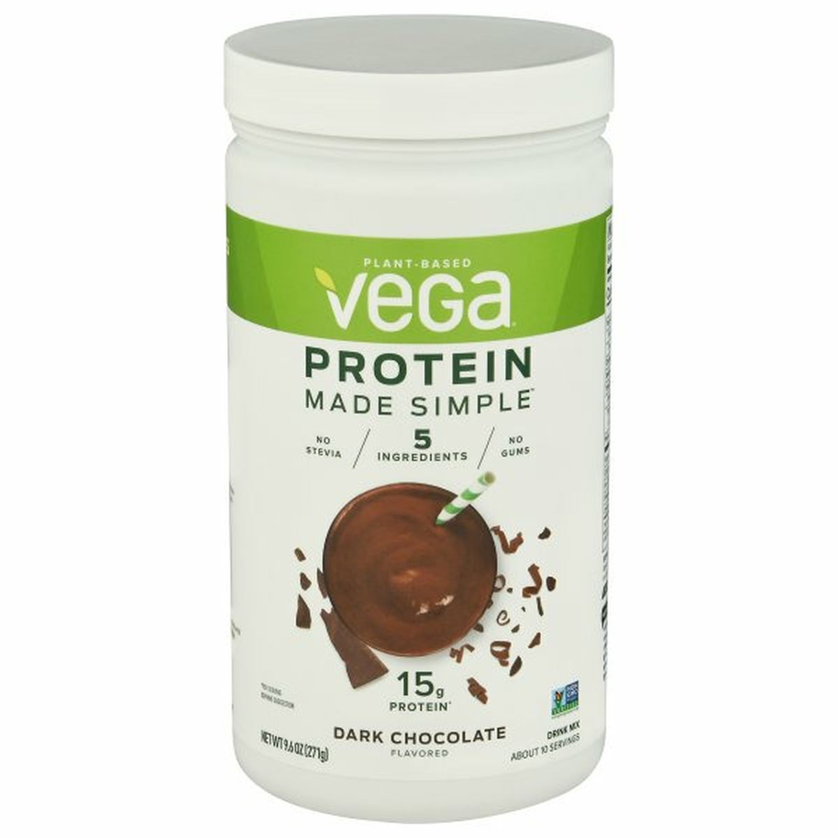 Calories in Vega Protein Made Simple Drink Mix, Dark Chocolate Flavored