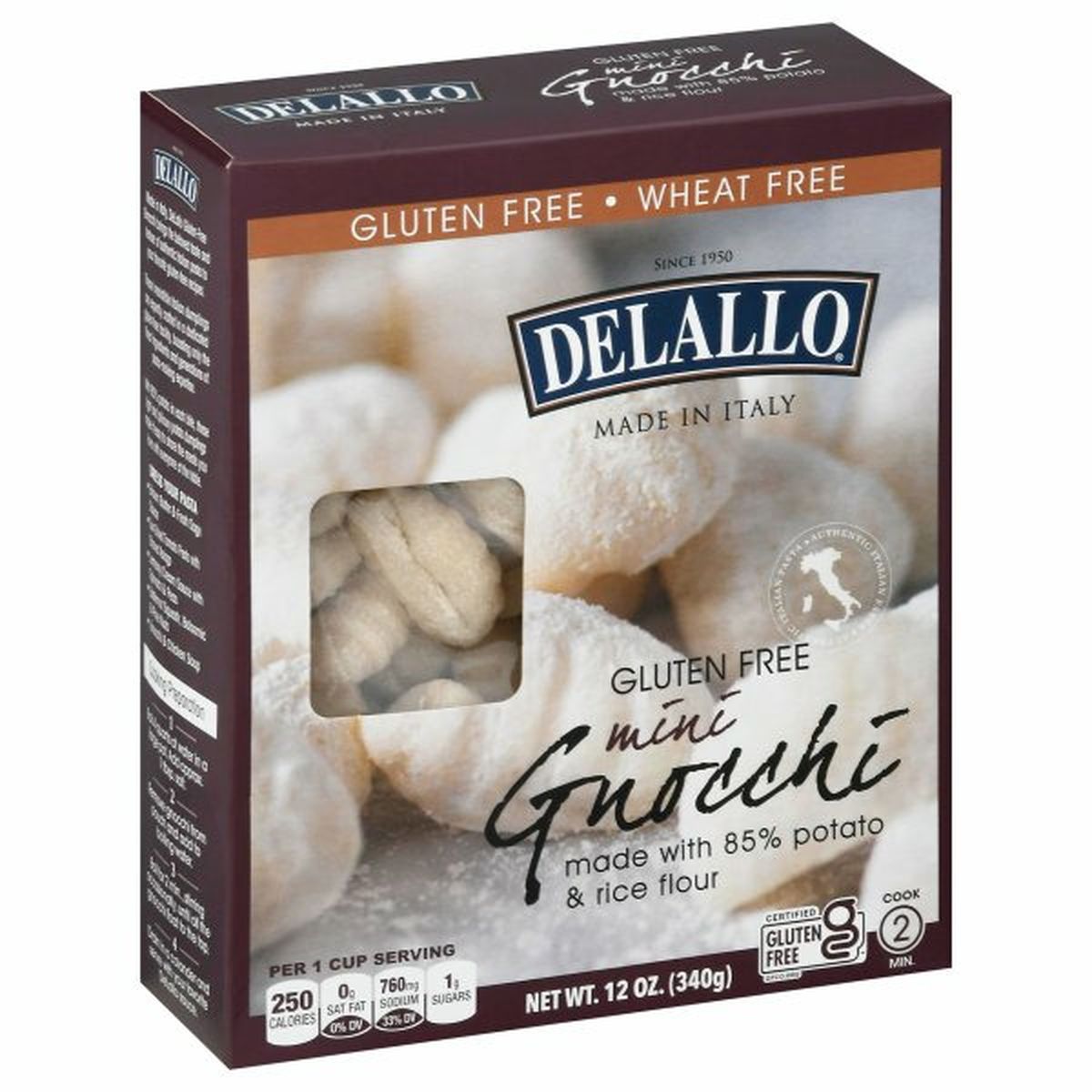 Calories in DeLallo Gnocchi, Mini