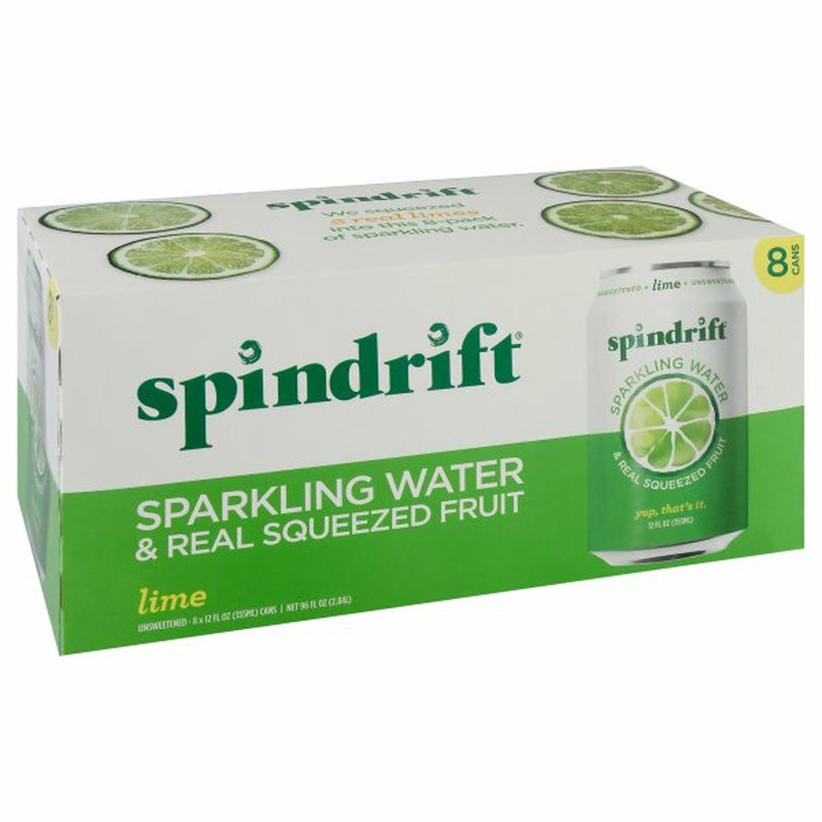 Calories in Spindrift Sparkling Water, Lime