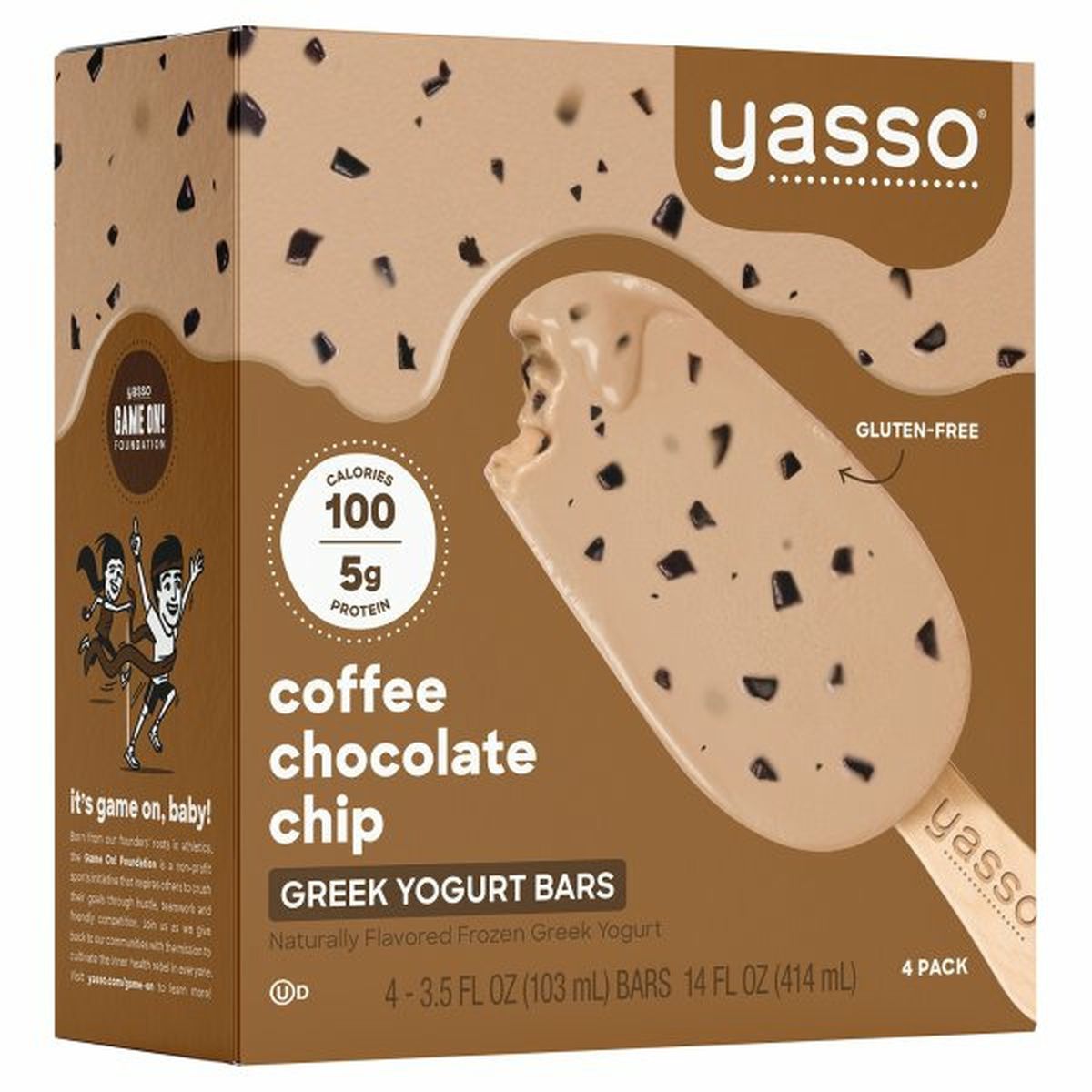 Calories in Yasso Frozen Greek Yogurt, Coffee Chocolate Chip Bars, 4 pack
