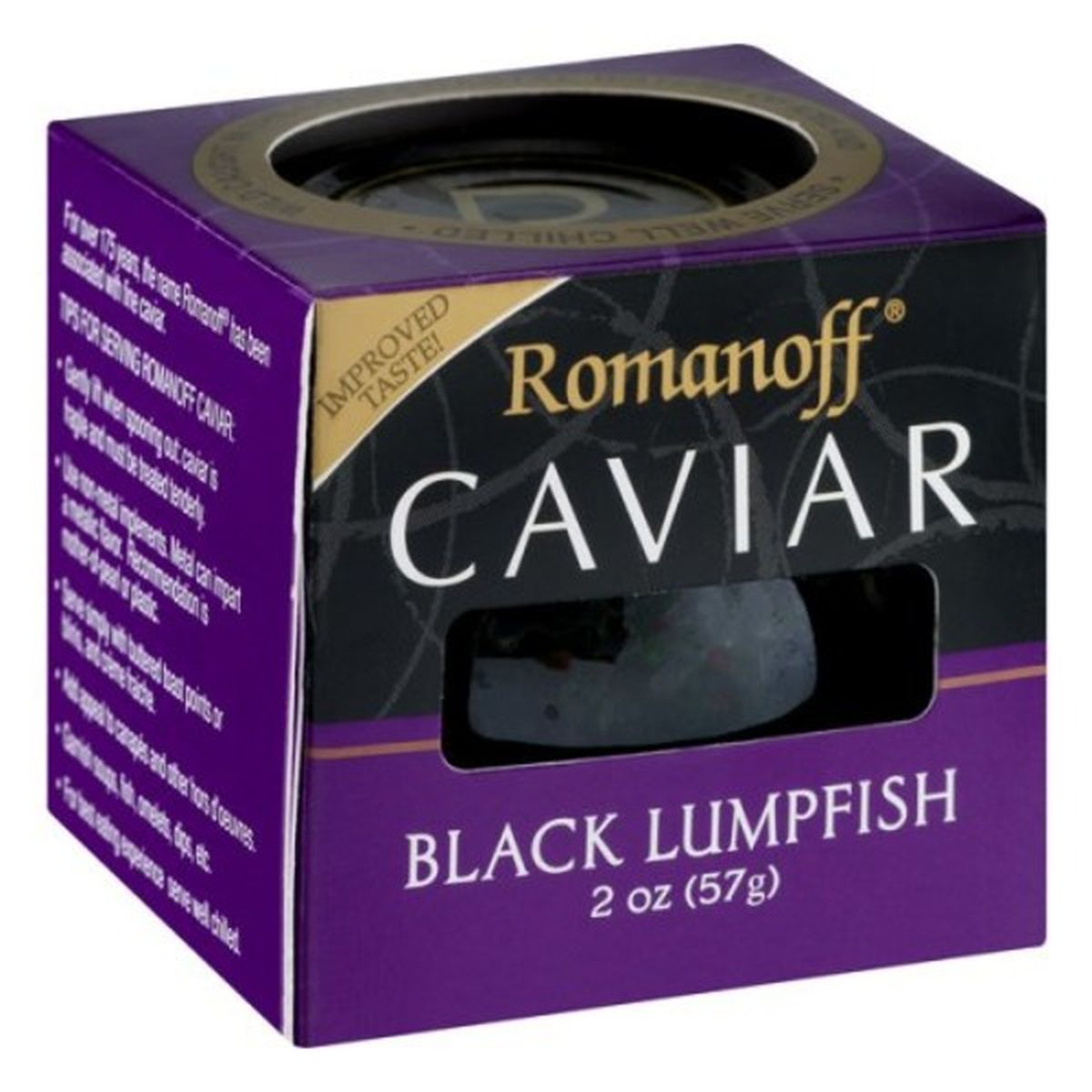 Calories in Romanoff Caviar Caviar, Black Lumpfish