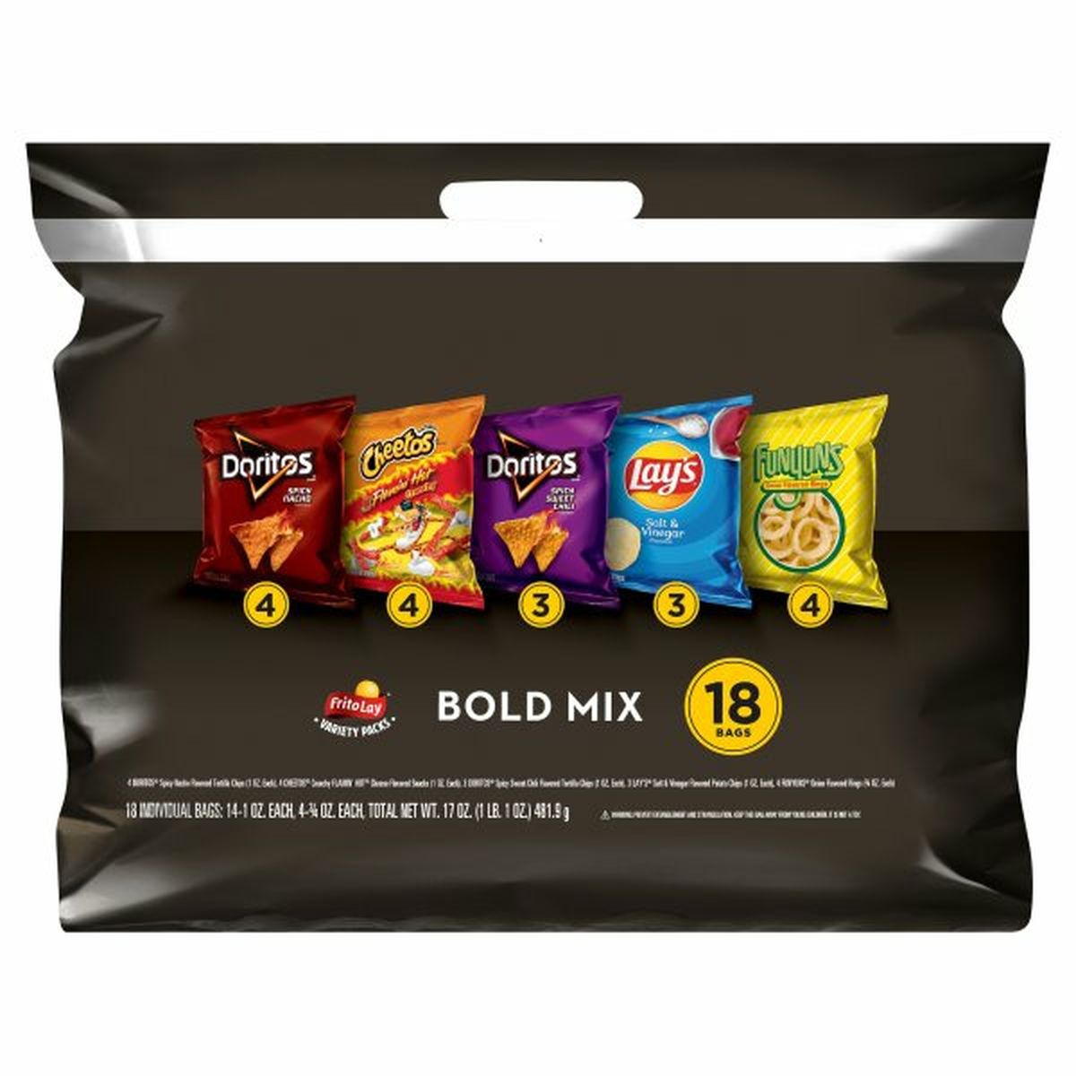 Calories in Frito Lay's Snacks, Bold Mix