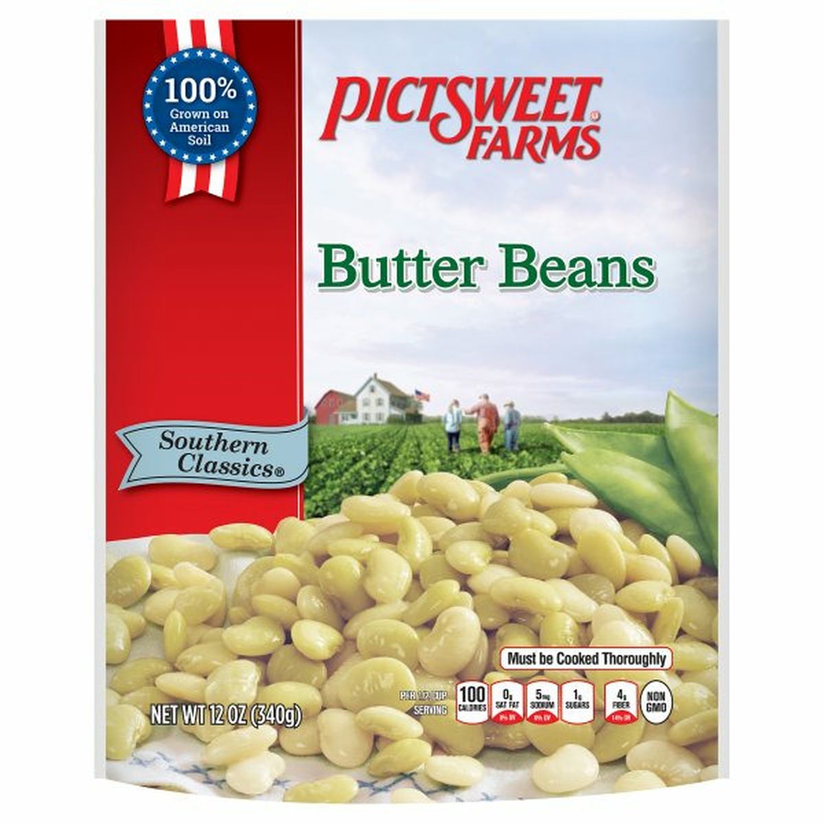 Calories in Pictsweet Farms Southern Classics Butter Beans