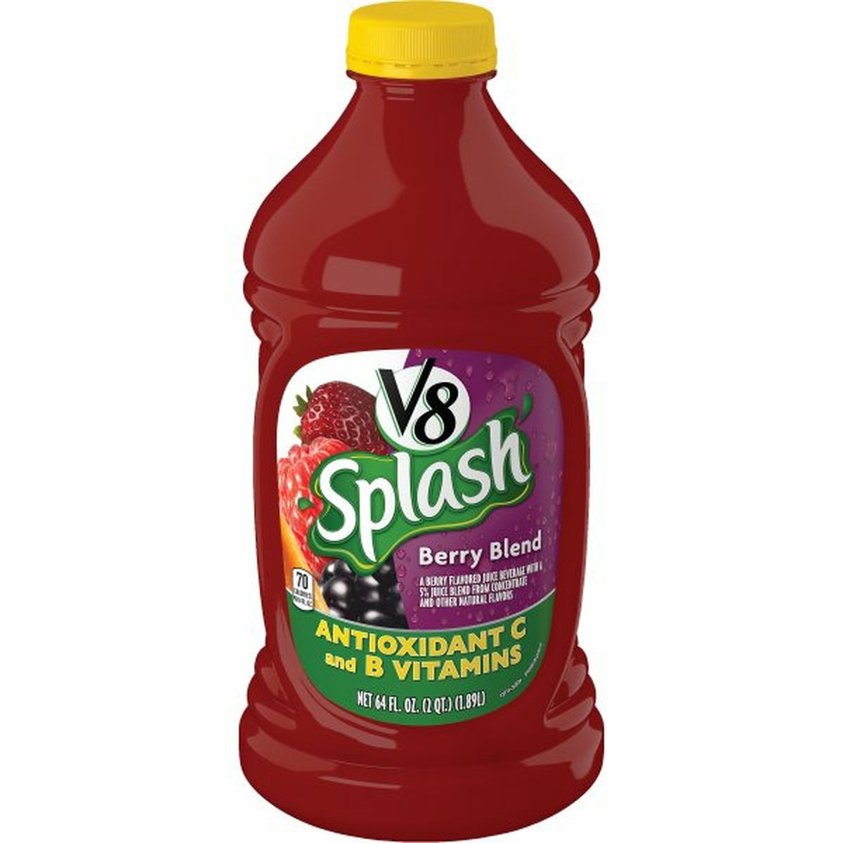 Calories in V8s Splashs Splash Juice Drink, Berry Blend