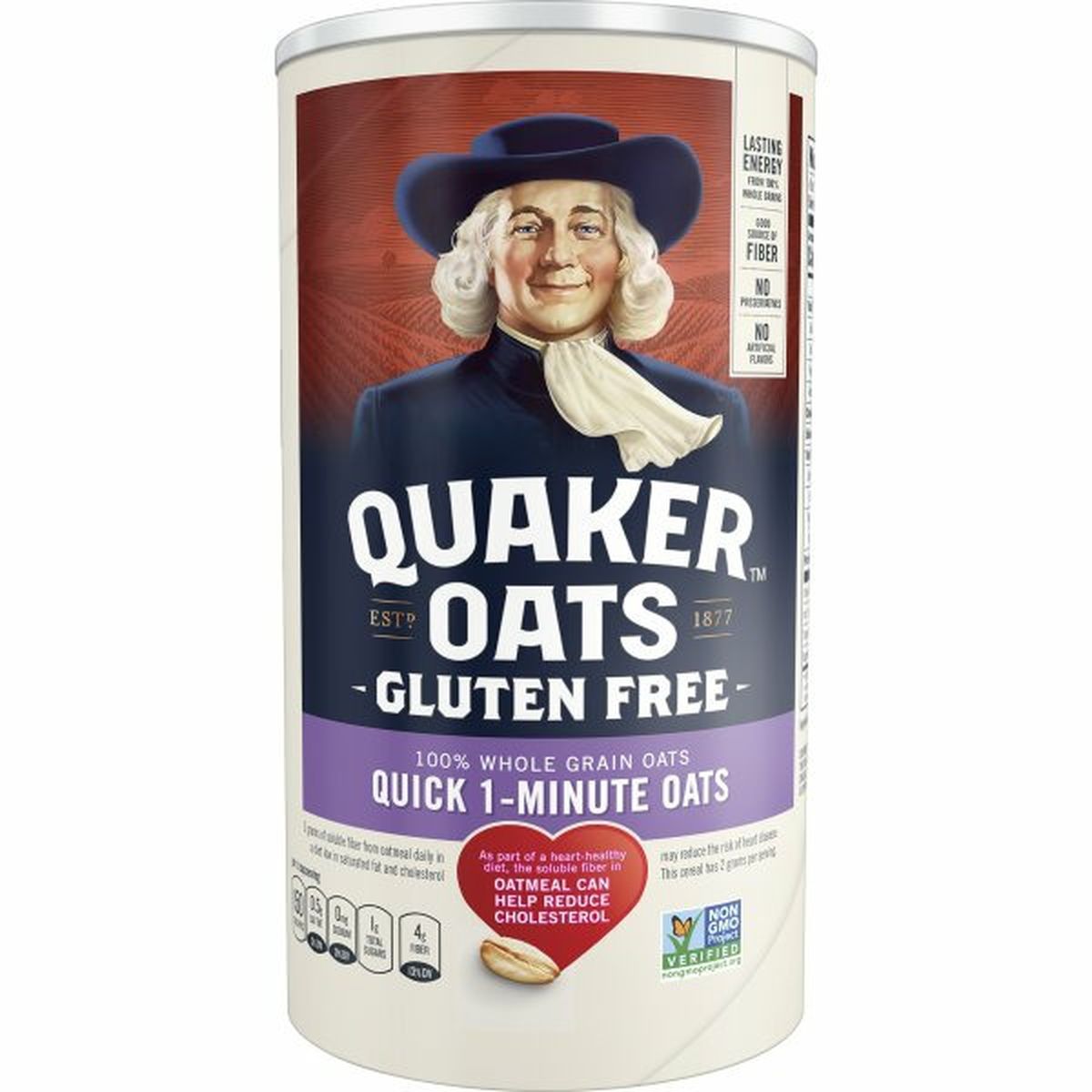 Calories in Quaker Old Fashioned Oats Oats, Gluten Free, Quick 1-Minute