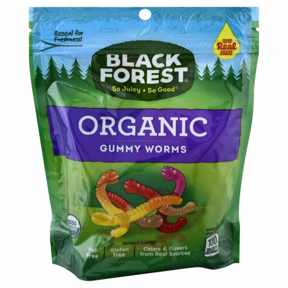 Calories in BFO- Confections Gummy Worms, Organic