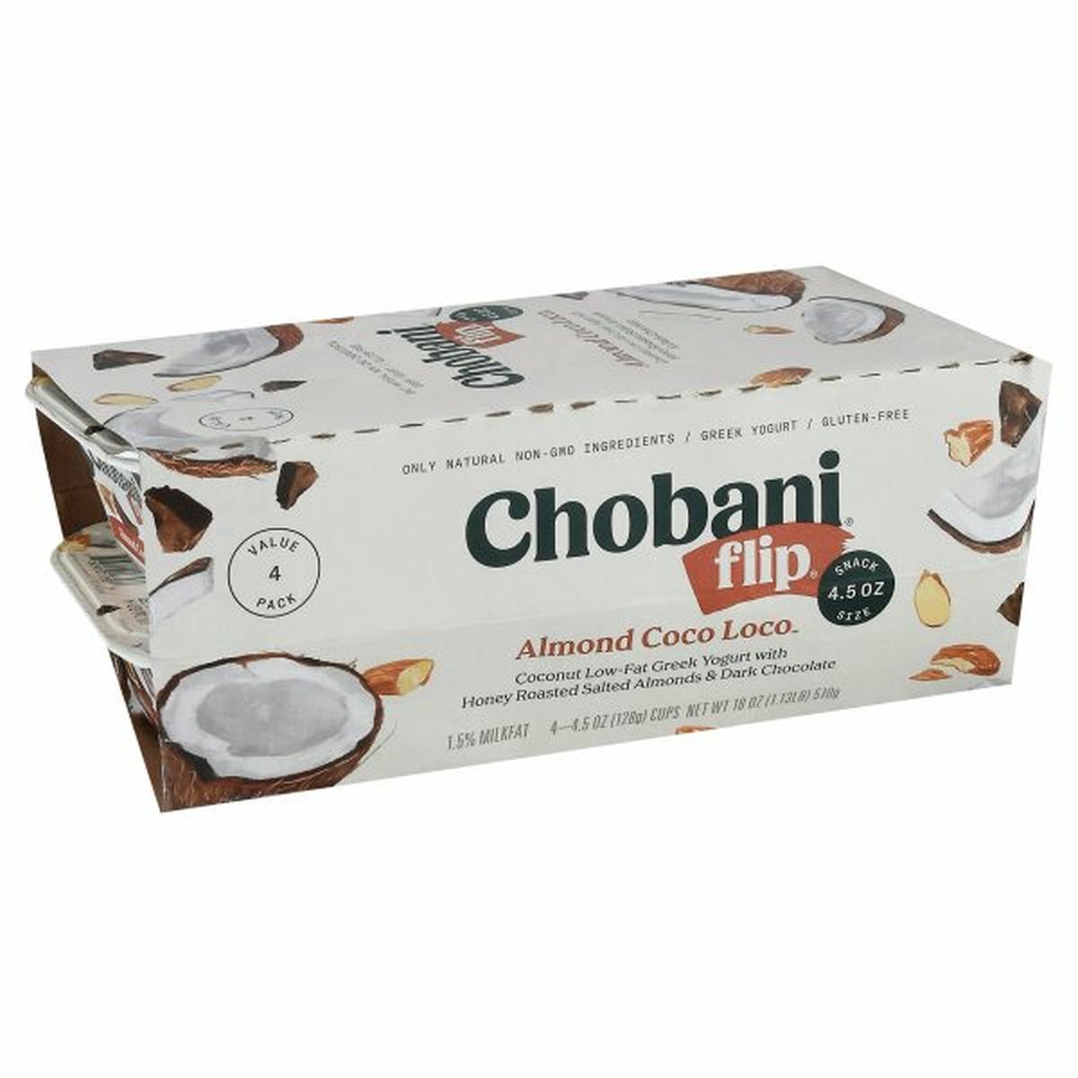 Calories in Chobani Flip Greek Yogurt, Almond Coco Loco, 4 Pack