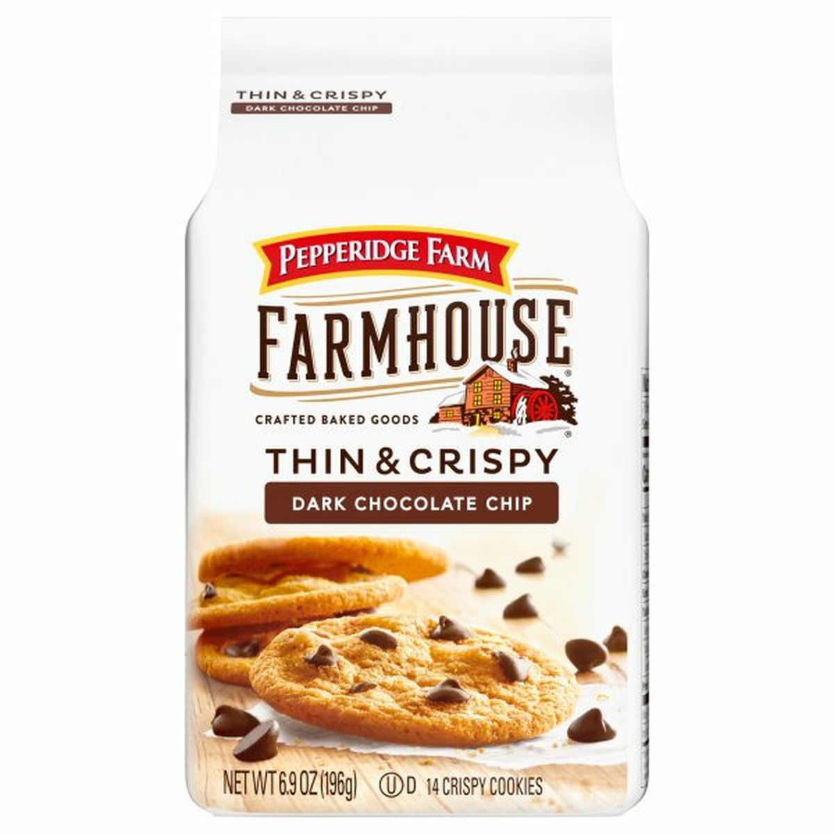 Calories in Pepperidge Farms  Farmhouse Pepperidge Farm Cookies, Dark Chocolate Chip, Thin & Crispy