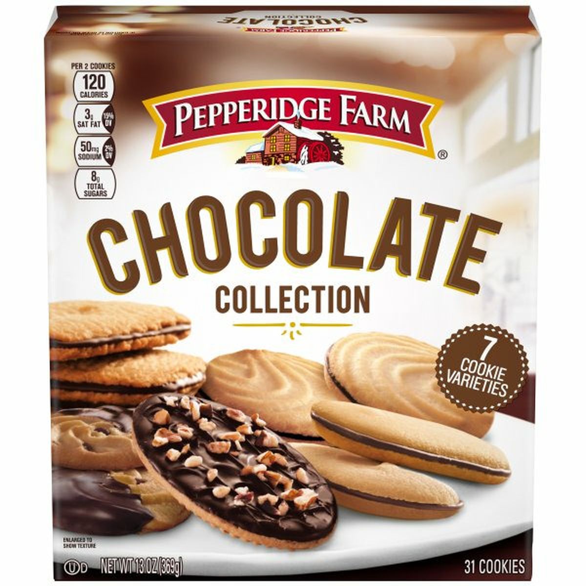 Calories in Pepperidge Farms  Chessmen Chocolate Cookies Collection