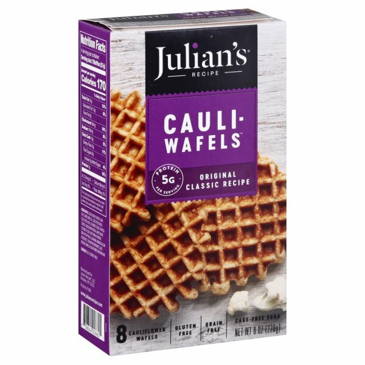 Calories in Julian's Recipe Cauli-Wafels, Original Classic Recipe