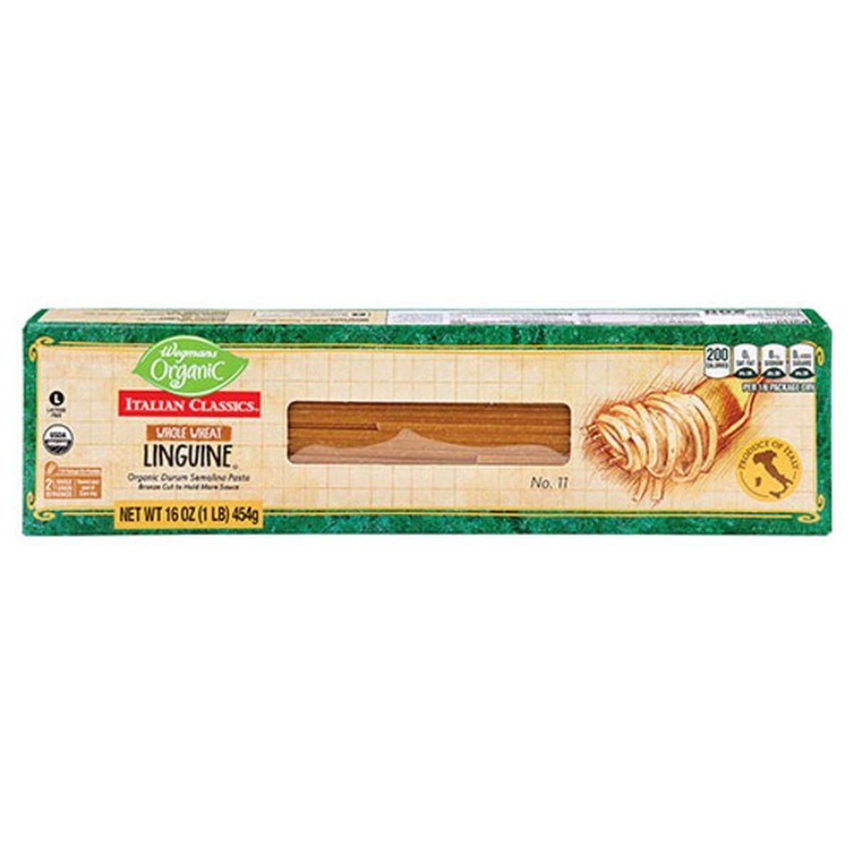 Calories in Wegmans Italian Classics Organic Whole Wheat Linguine