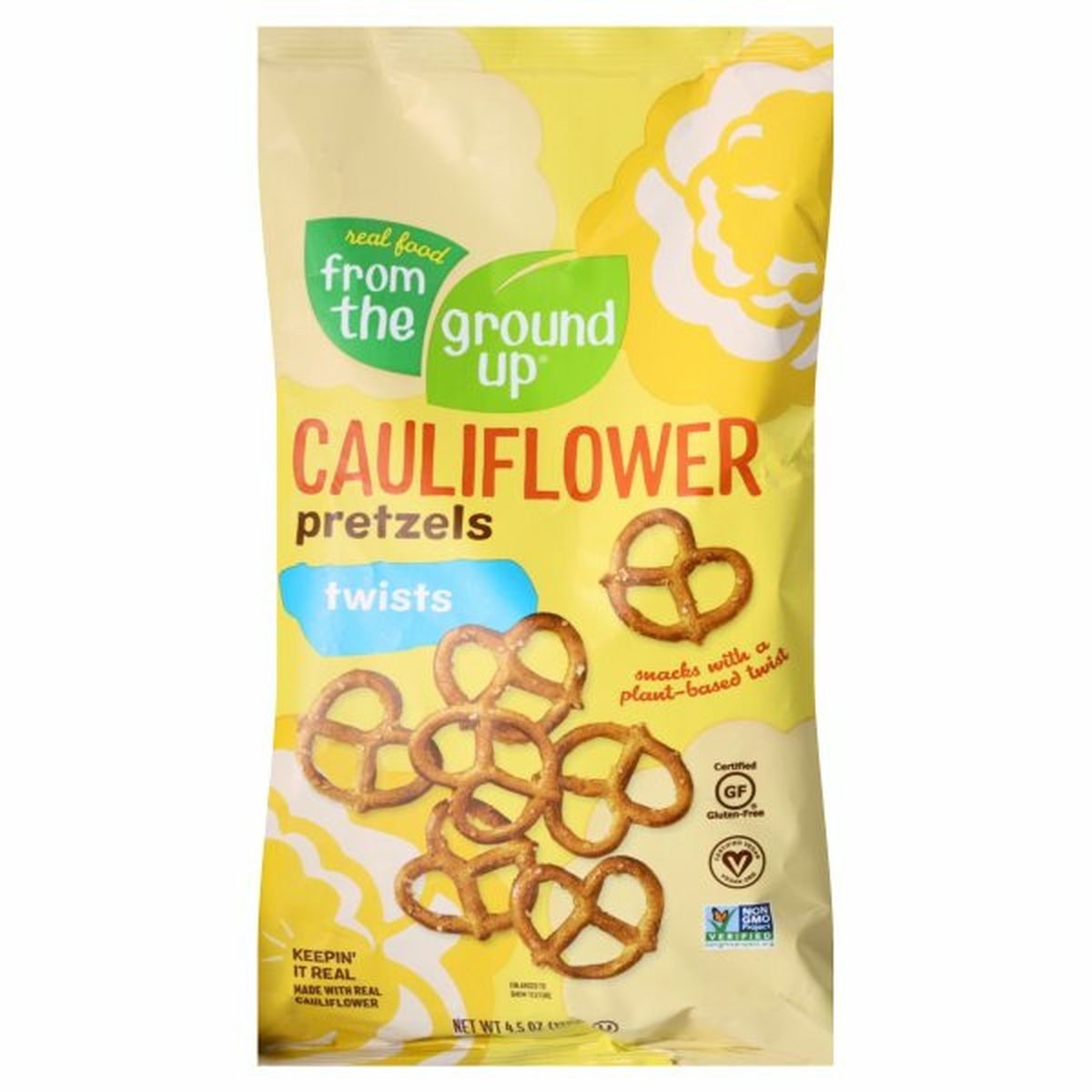 Calories in From the Ground Up Pretzels, Cauliflower, Twists