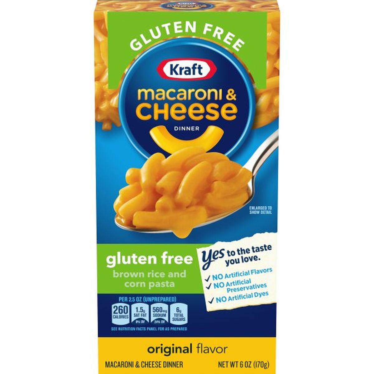 Calories in Kraft Gluten Free Original Flavor Macaroni & Cheese Dinner