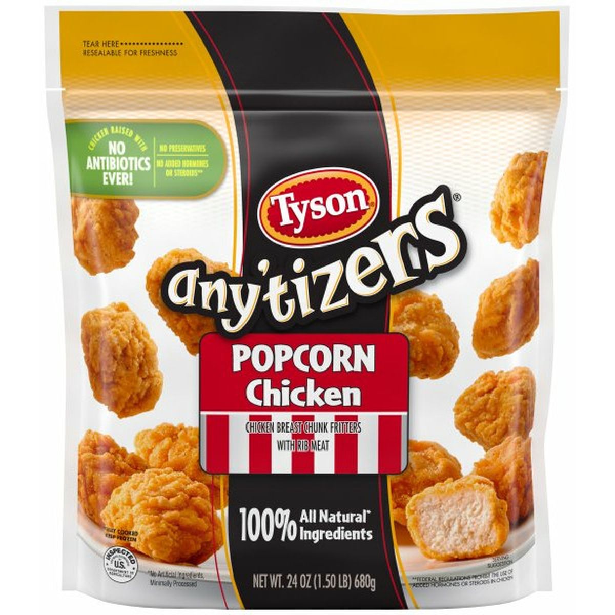 Calories in Tyson Any'tizers Tyson Any'tizers Popcorn Chicken