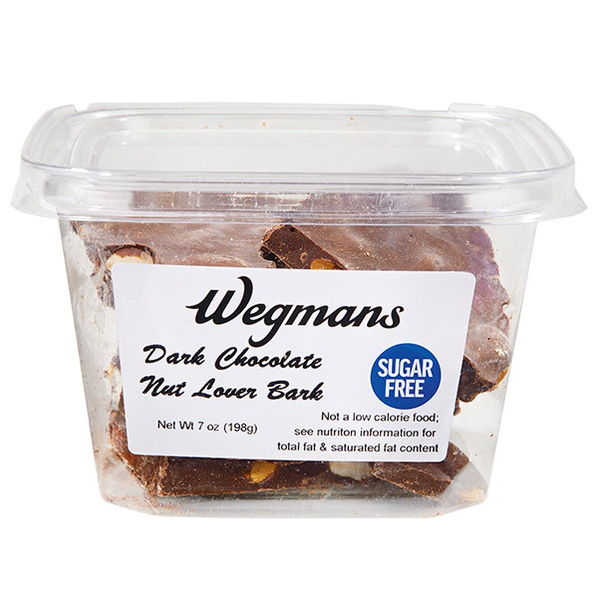 Calories in Wegmans Sugar Free Dark Chocolate Nut Lover Bark