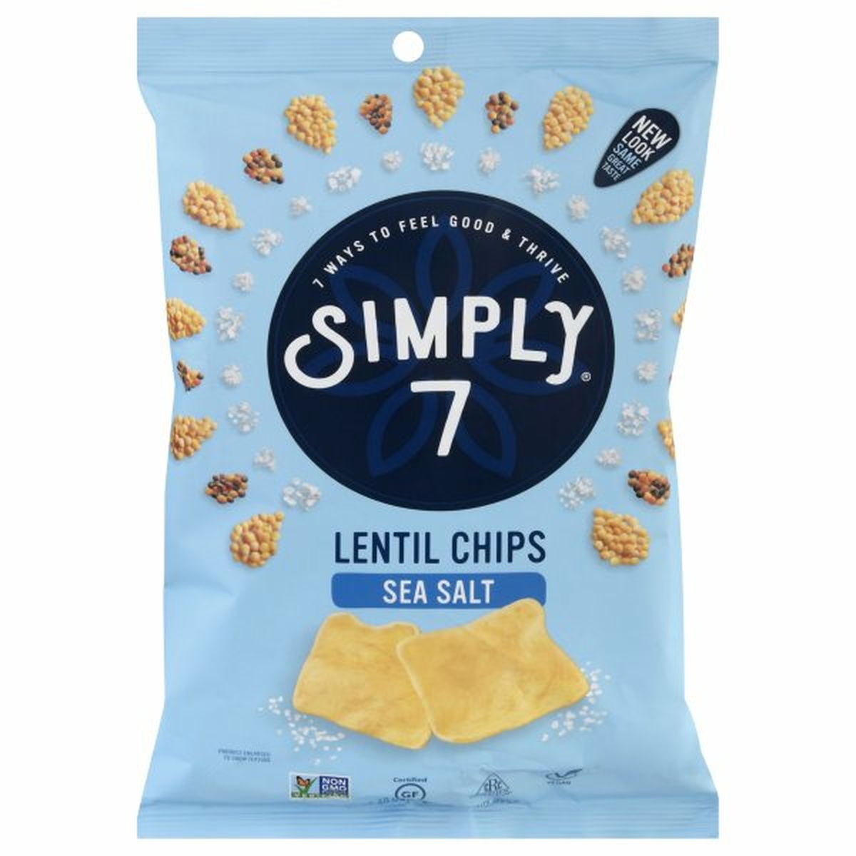 Calories in Simply7 Lentil Chips, Sea Salt