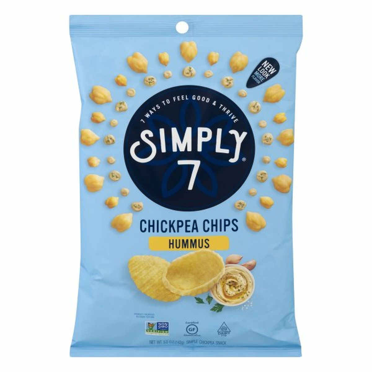 Calories in Simply7 Chickpea Chips, Hummus