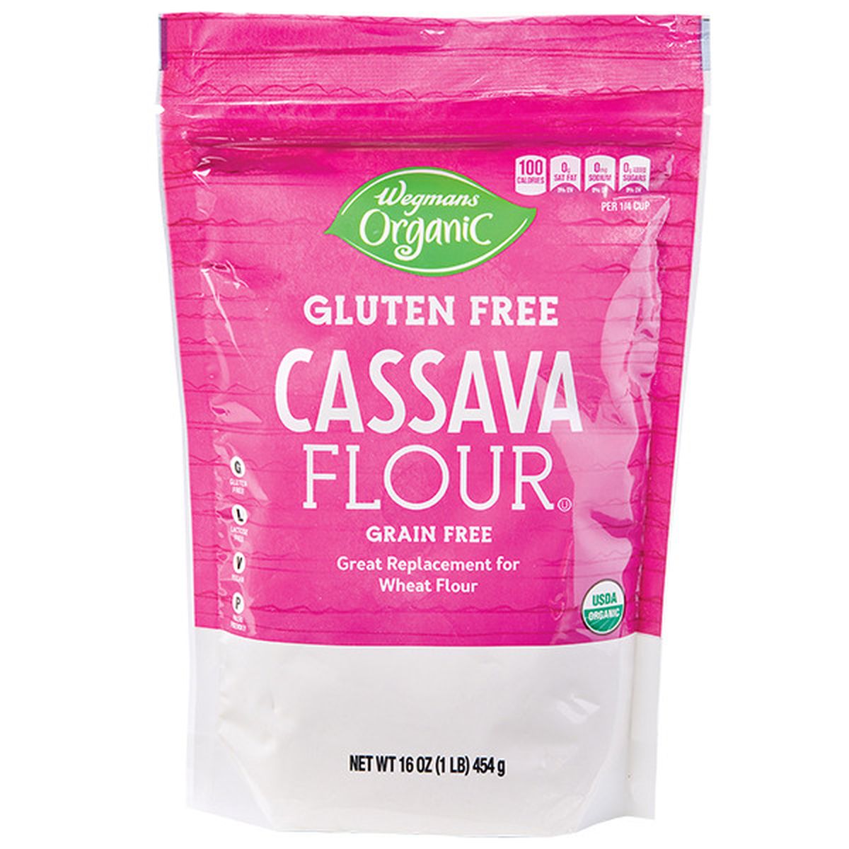Calories in Wegmans Organic Gluten Free Cassava Flour