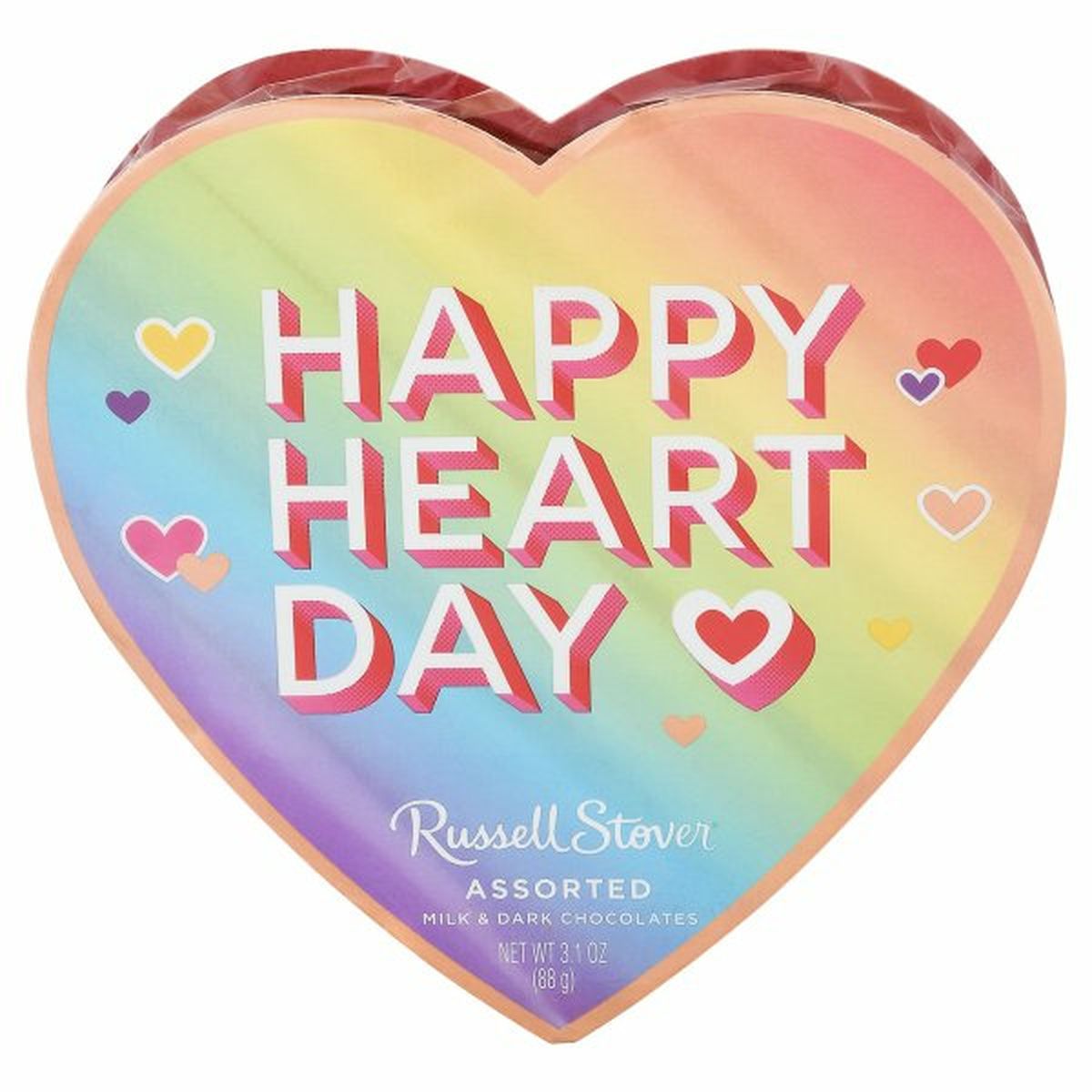Calories in Russell Stover Milk & Dark Chocolates, Assorted, Happy Heart Day