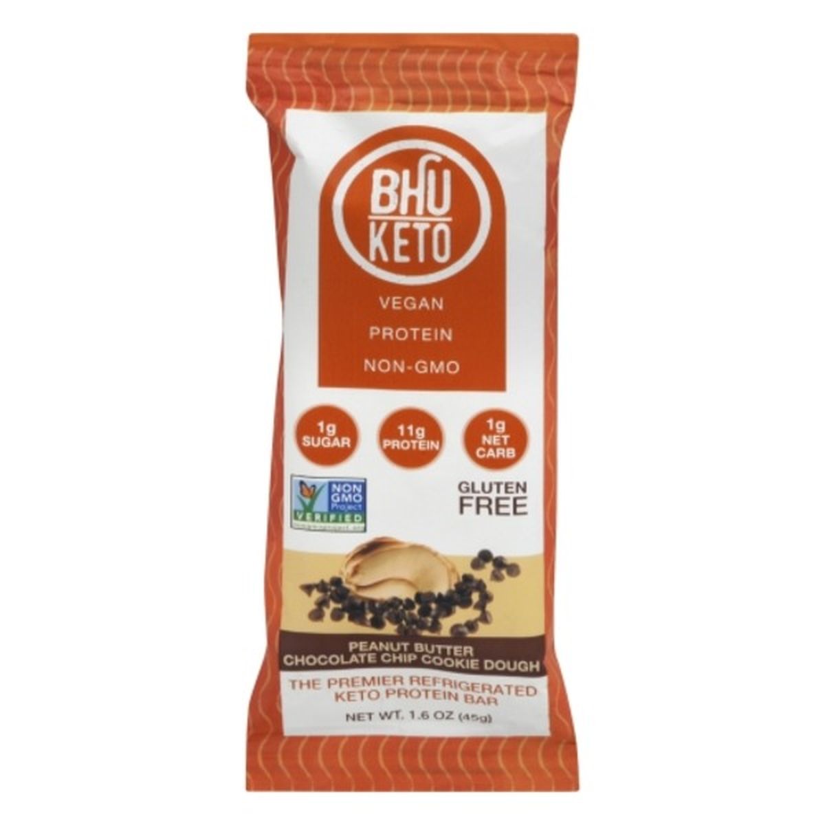 Calories in Bhu Protein Bar, Keto, Peanut Butter Chocolate Chip Cookie Dough