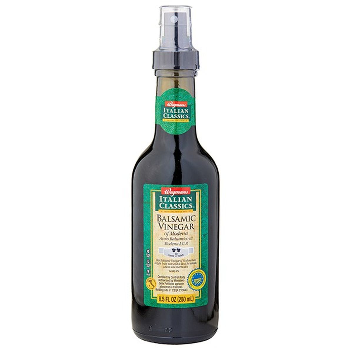 Calories in Wegmans Italian Classics Balsamic Vinegar Spray, Two Leaf