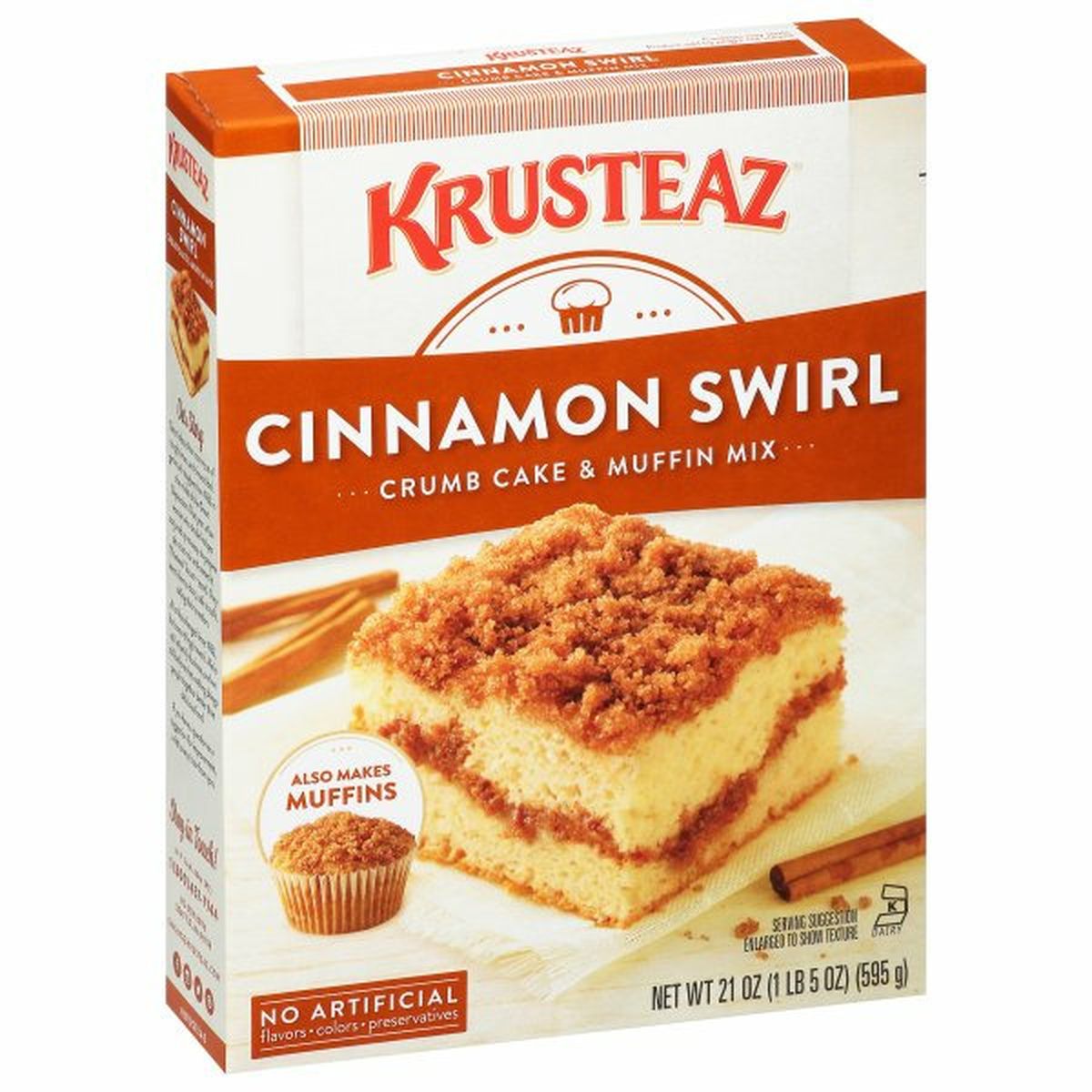 Calories in Krusteaz Crumb Cake & Muffin Mix, Cinnamon Swirl