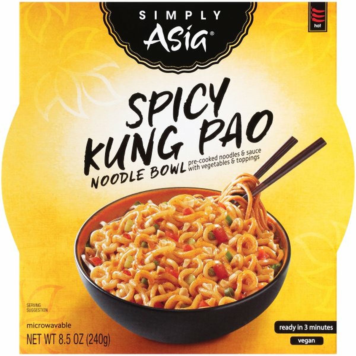Calories in Simply Asias  Spicy Kung Pao Noodle Bowl
